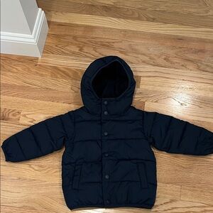 Crewcuts Navy Puffer Coat with Hood